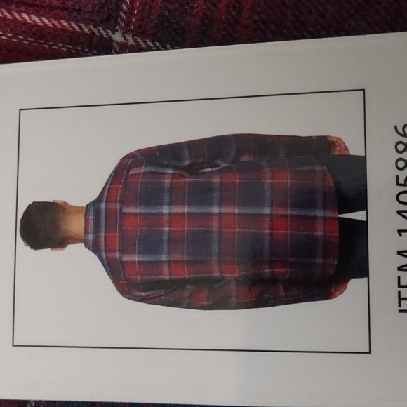 Men's weatherproof flannel shirt color cranberry(9) - Picture 3 of 13